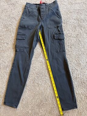 Spanx Dark Navy/Black stretch twill ankle pant.